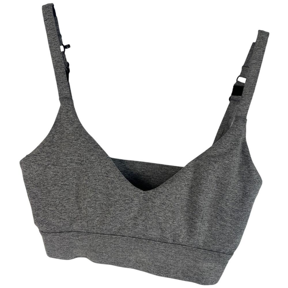 Vitality Gray Seamless Sports Bra with Adjustable Straps. Small